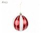 Jogo de Bola Natalinas Stripes, red | WestwingNow