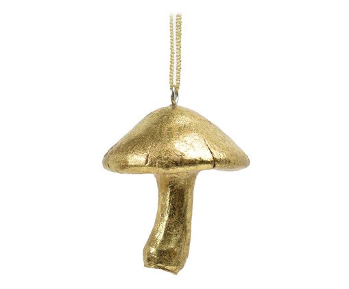 Enfeite de Árvore de Natal Cogumelo Dourado, gold | WestwingNow