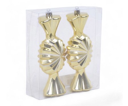 Enfeite de Árvore de Natal Candy Dourado | Westwing
