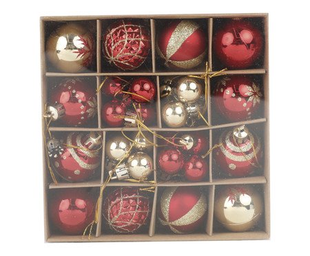Jogo de Bolas Natalinas Special Vermelho e Dourado | Westwing