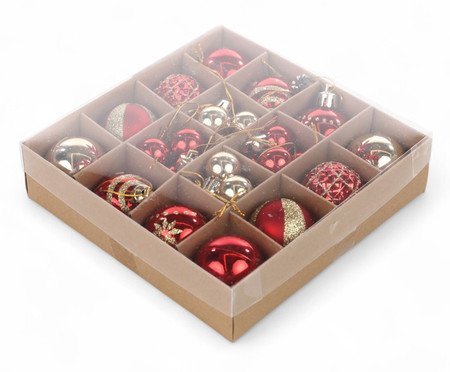 Jogo de Bolas Natalinas Special Vermelho e Dourado | Westwing