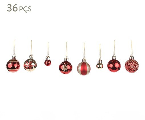 Jogo de Bolas Natalinas Special Vermelho e Dourado, red | WestwingNow
