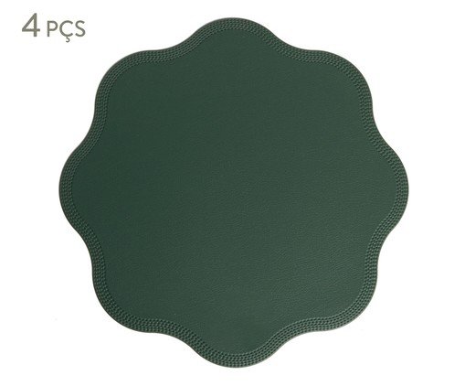 Jogo de Lugar Americano Waves Verde Escuro, green | WestwingNow