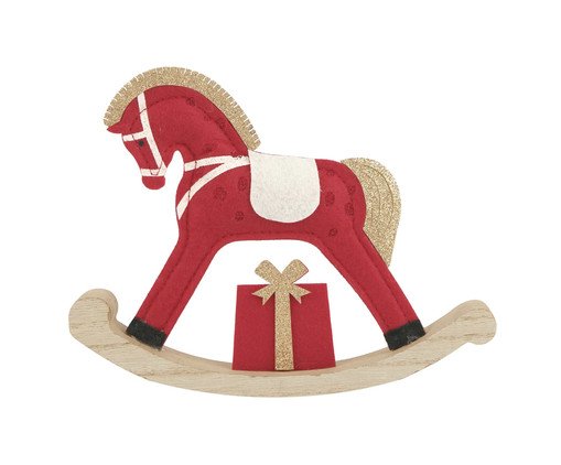 Adorno Decorativo Cavalo de Balanço Shinny, red | WestwingNow
