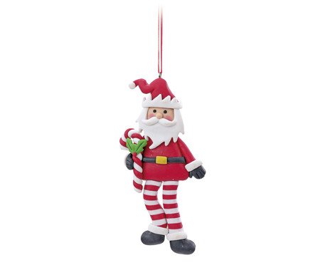 Enfeite de Árvore de Natal Papai Noel Candy Cane | Westwing