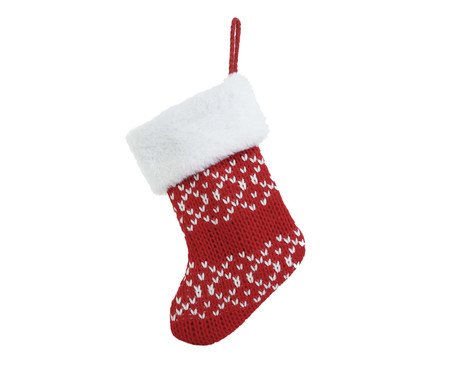 Enfeite de Árvore de Natal Meia Natalina Crochê Pequena | Westwing