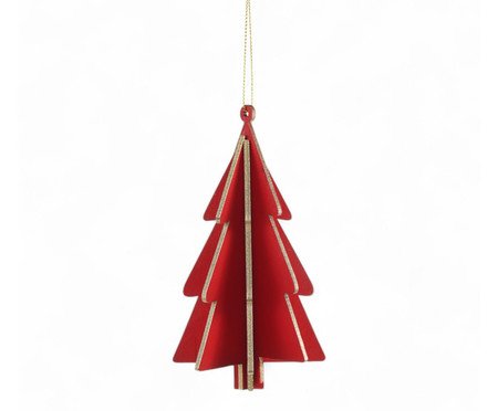Enfeite de Árvore de Natal Árvore Minimalista Vermelho | Westwing