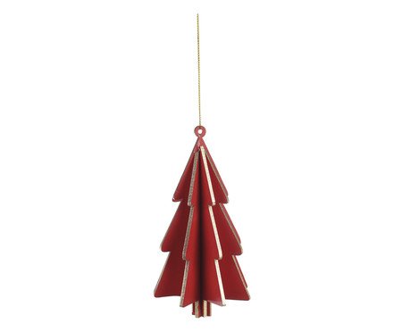 Enfeite de Árvore de Natal Árvore Minimalista Vermelho | Westwing