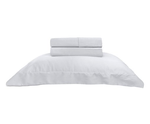 Jogo de Lençol Acetinado Platine Branco 300 Fios, white | WestwingNow