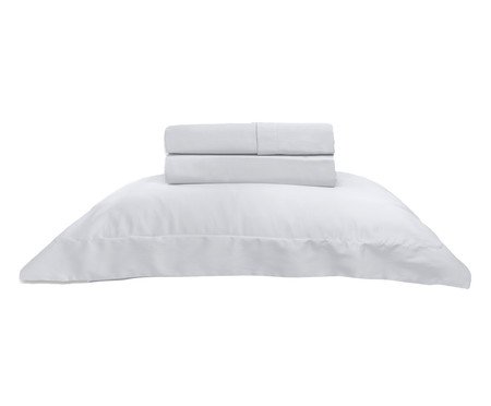 Jogo de Lençol Acetinado Platine Branco 300 Fios | Westwing