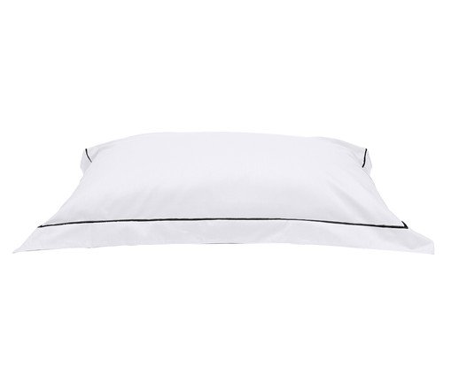 Fronha Reffinata Color Branco Preto 230 Fios, white | WestwingNow