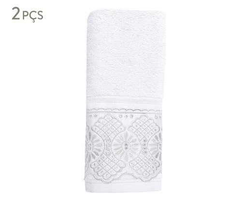 Jogo de Toalhas Social Cristal Roma Branco, white | WestwingNow