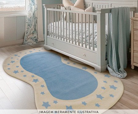 Tapete Infatil Orgânico Brincadeira Azul | Westwing