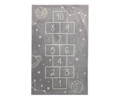 Tapete Infatil Amarelinha Espacial, grey | WestwingNow
