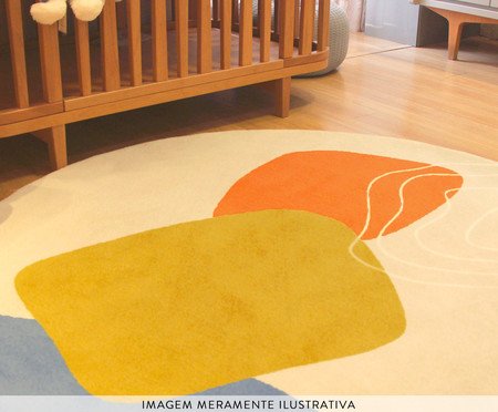 Tapete Infantil Redondo Kamet Abstrato | Westwing