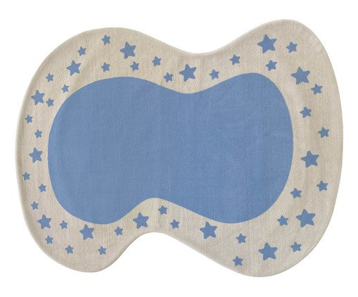 Tapete Infatil Orgânico Brincadeira Azul, beige | WestwingNow