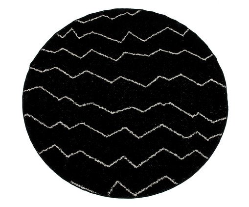 Tapete Redondo Mont - Preto, Preto | WestwingNow