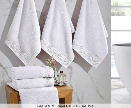 Toalha de Rosto Luzia Branco | Westwing