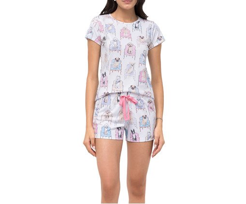 Pijama Manga Curta com Short, white | WestwingNow