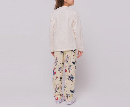 Pijama Manga Longa Feminino Infantil Mulher-Maravilha | Westwing
