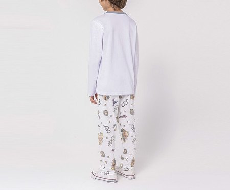 Pijama Manga Longa Masculino Infantil Hogwarts com estampa Metalizada | Westwing