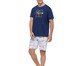 Pijama Manga Curta Hogwarts Masculino com Estampa em Foil, blue | WestwingNow