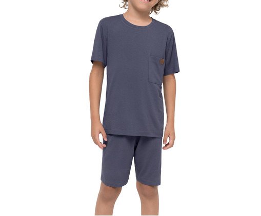 Pijama Manga Curta com Bermuda Masculino Infantil, black | WestwingNow