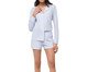 Pijama Manga Longa Americano com Short Feminino, white | WestwingNow