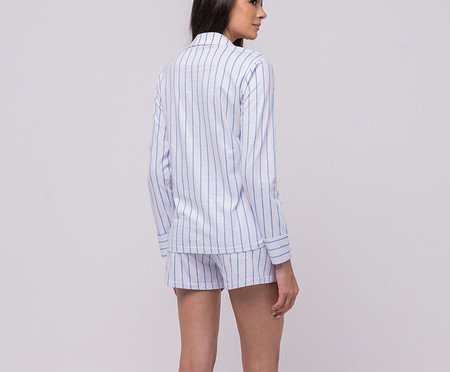 Pijama Manga Longa Americano com Short Feminino | Westwing