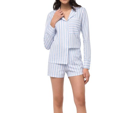 Pijama Manga Longa Americano com Short Feminino | Westwing