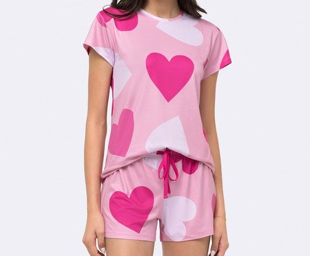 Pijama Manga Curta com Short em Malha Perfect Touch | Westwing