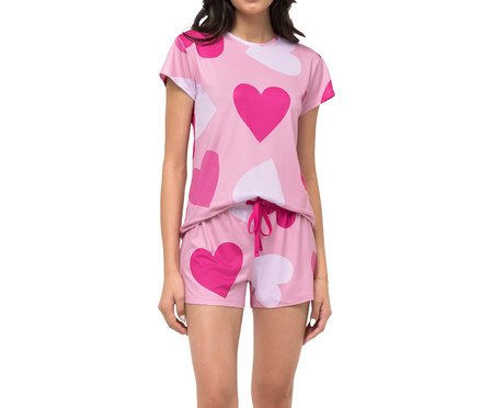 Pijama Manga Curta com Short em Malha Perfect Touch | Westwing