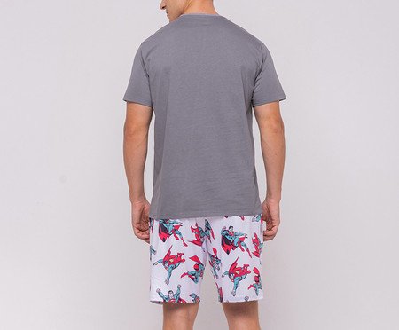 Pijama Manga Curta Masculino Superman | Westwing