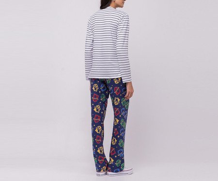 Pijama Manga Longa Hogwarts com Estampa Metalizada | Westwing