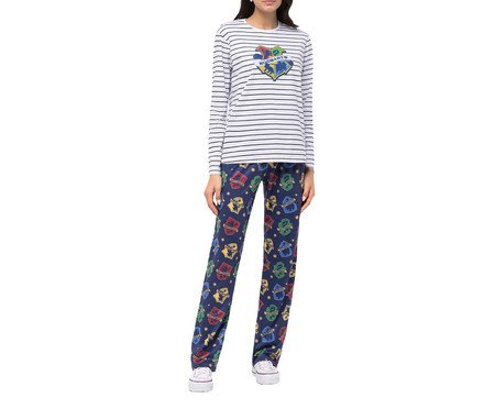 Pijama Manga Longa Hogwarts com Estampa Metalizada | Westwing
