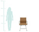 Cadeira de Escritório com Braços Glove Baixa - Caramelo, Marrom, Prata / Metálico | WestwingNow