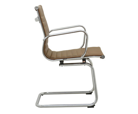 Cadeira de Escritório com Braços Glove Baixa - Caramelo | WestwingNow