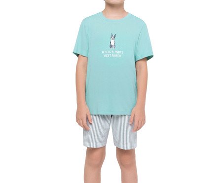Pijama Manga Curta com Bermuda Masculino Infantil | Westwing