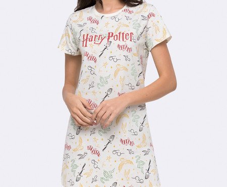 Camisola Manga Curta Infantil Harry Potter em Malha Penteada | Westwing