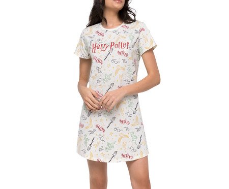 Camisola Manga Curta Infantil Harry Potter em Malha Penteada | Westwing