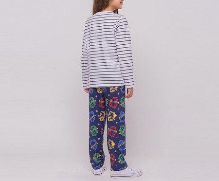 Pijama Manga Longa Hogwarts Infantil com Estampa Metalizada | Westwing