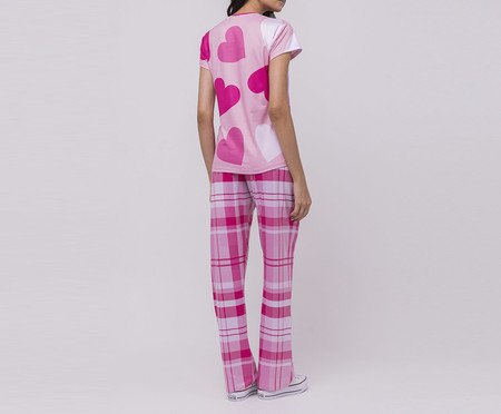 Pijama Manga Curta com Calça em Malha Perfect Touch | Westwing