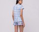 Pijama Manga Curta com Short Feminino, blue | WestwingNow