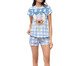 Pijama Manga Curta com Short Feminino, blue | WestwingNow