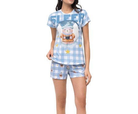 Pijama Manga Curta com Short Feminino | Westwing