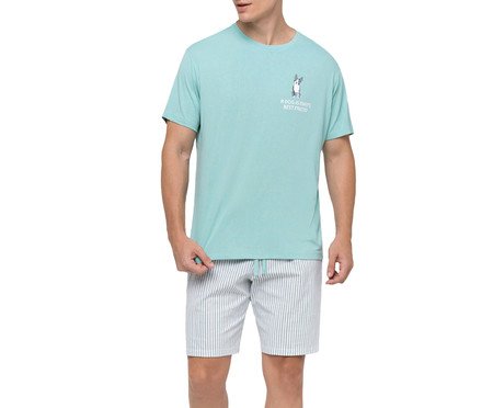 Pijama Manga Curta com Bermuda Masculino | Westwing