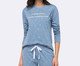 Pijama Manga Longa com Calça Feminino, blue | WestwingNow