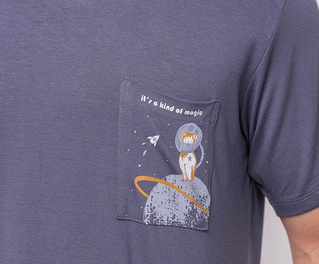Pijama Manga Curta Masculino com Bermuda | Westwing