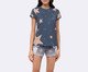 Pijama Manga Curta Estrelas, black | WestwingNow
