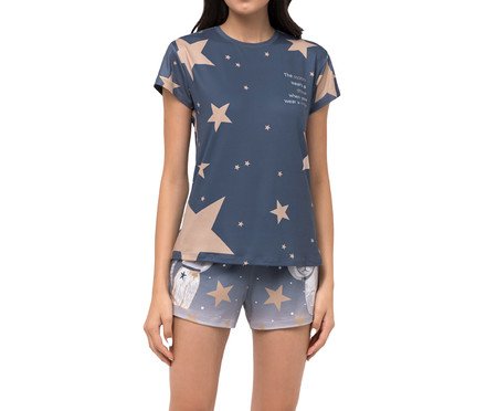 Pijama Manga Curta Estrelas | Westwing